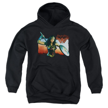 Wonder Woman Movie Warrior Woman - Youth Hoodie Youth Hoodie (Ages 8-12) Wonder Woman   