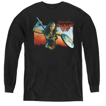 Wonder Woman Movie Warrior Woman - Youth Long Sleeve T-Shirt Youth Long Sleeve T-Shirt Wonder Woman   