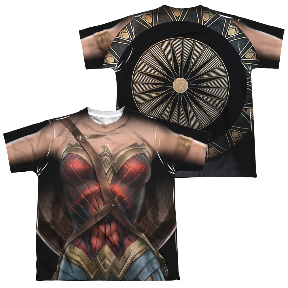 Wonder Woman Wonder Uniform (F/B) - Youth All-Over Print T-Shirt Youth All-Over Print T-Shirt (Ages 8-12) Wonder Woman   
