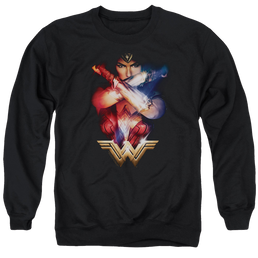 Wonder Woman Arms Crossed Men's Crewneck Sweatshirt Men's Crewneck Sweatshirt Wonder Woman   