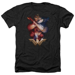 Wonder Woman Arms Crossed Men's Heather T-Shirt Men's Heather T-Shirt Wonder Woman   
