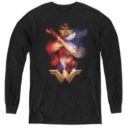 Wonder Woman Movie Arms Crossed - Youth Long Sleeve T-Shirt Youth Long Sleeve T-Shirt Wonder Woman   