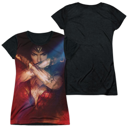 Wonder Woman Arms Crossed Juniors Black Back T-Shirt Juniors Black Back T-Shirt Wonder Woman   