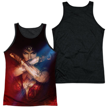 Wonder Woman Arms Crossed men's black back tank