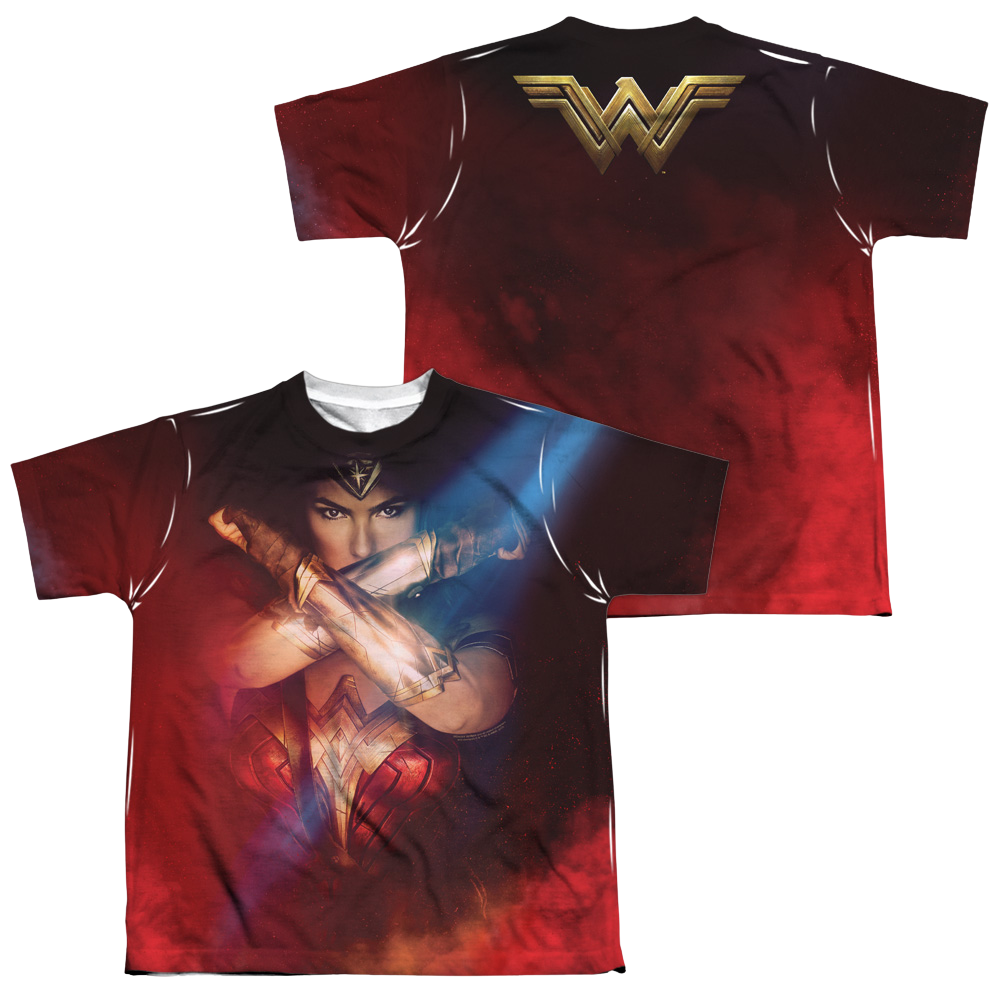 Wonder Woman Arms Crossed (F/B) - Youth All-Over Print T-Shirt Youth All-Over Print T-Shirt (Ages 8-12) Wonder Woman   