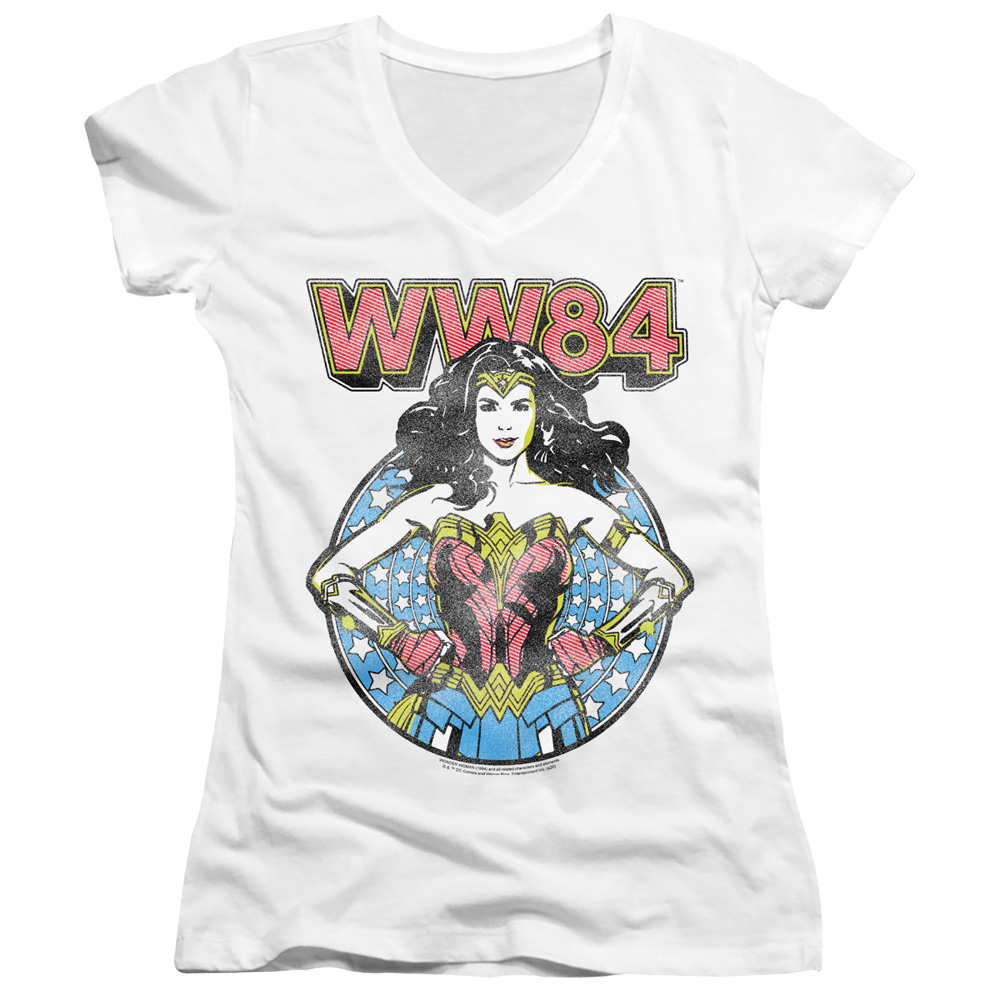 Wonder Woman 1984 Star Circle - Juniors V-Neck T-Shirt Juniors V-Neck T-Shirt Wonder Woman   