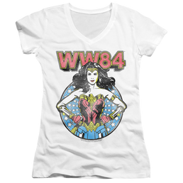 Wonder Woman 1984 Star Circle - Juniors V-Neck T-Shirt Juniors V-Neck T-Shirt Wonder Woman   