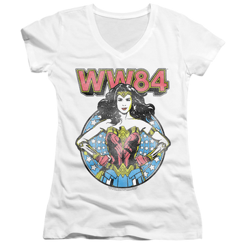 Wonder Woman 1984 Star Circle - Juniors V-Neck T-Shirt Juniors V-Neck T-Shirt Wonder Woman   