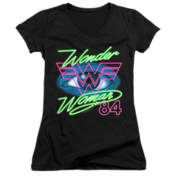 Wonder Woman 1984 84 Eye - Juniors V-Neck T-Shirt Juniors V-Neck T-Shirt Wonder Woman   
