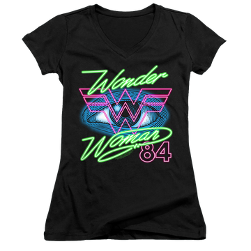 Wonder Woman 1984 84 Eye - Juniors V-Neck T-Shirt Juniors V-Neck T-Shirt Wonder Woman   