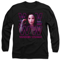 Wonder Woman 1984 Vaporwave Wonder Woman - Men's Long Sleeve T-Shirt Men's Long Sleeve T-Shirt Wonder Woman   