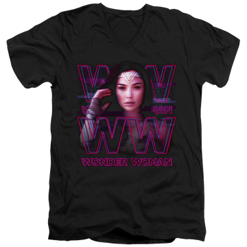 Wonder Woman 1984 Vaporwave Wonder Woman - Men's V-Neck T-Shirt Men's V-Neck T-Shirt Wonder Woman   