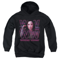 Wonder Woman 1984 Vaporwave Wonder Woman - Youth Hoodie Youth Hoodie (Ages 8-12) Wonder Woman   