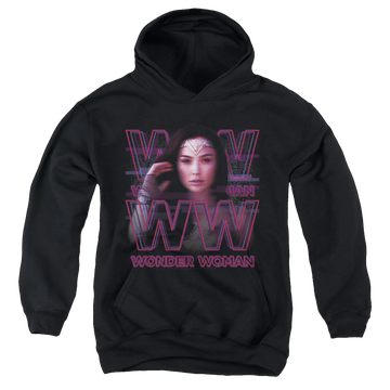 Wonder Woman 1984 Vaporwave Wonder Woman - Youth Hoodie Youth Hoodie (Ages 8-12) Wonder Woman   