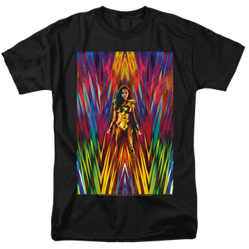 Black men's regular fit t-shirt with Wonder Woman 1984 Ww84 Poster graphic
