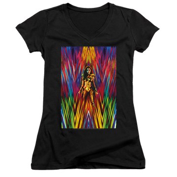 Wonder Woman 1984 Ww84 Poster - Juniors V-Neck T-Shirt Juniors V-Neck T-Shirt Wonder Woman   