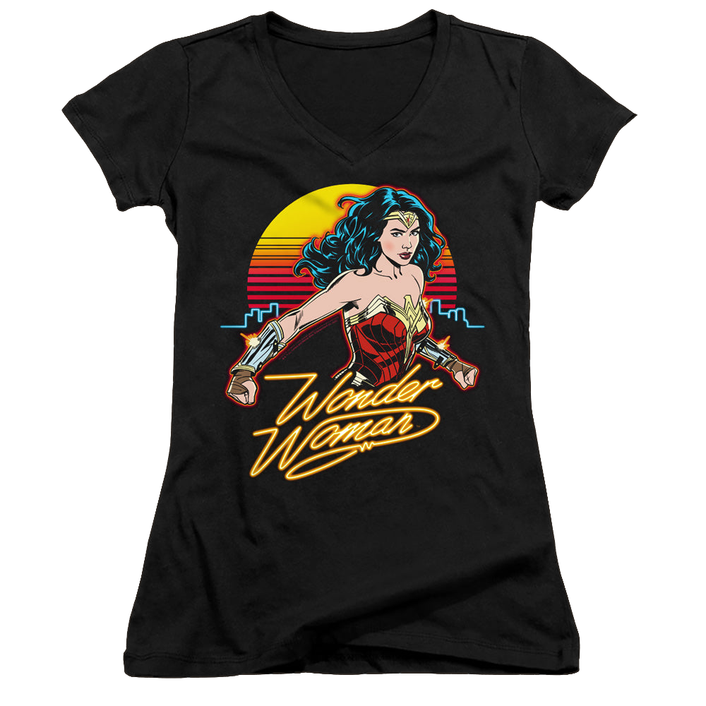 Wonder Woman 1984 Skyline - Juniors V-Neck T-Shirt Juniors V-Neck T-Shirt Wonder Woman   