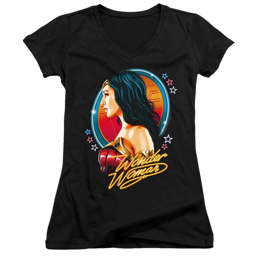 Wonder Woman 1984 Warrior 84 - Juniors V-Neck T-Shirt Juniors V-Neck T-Shirt Wonder Woman   