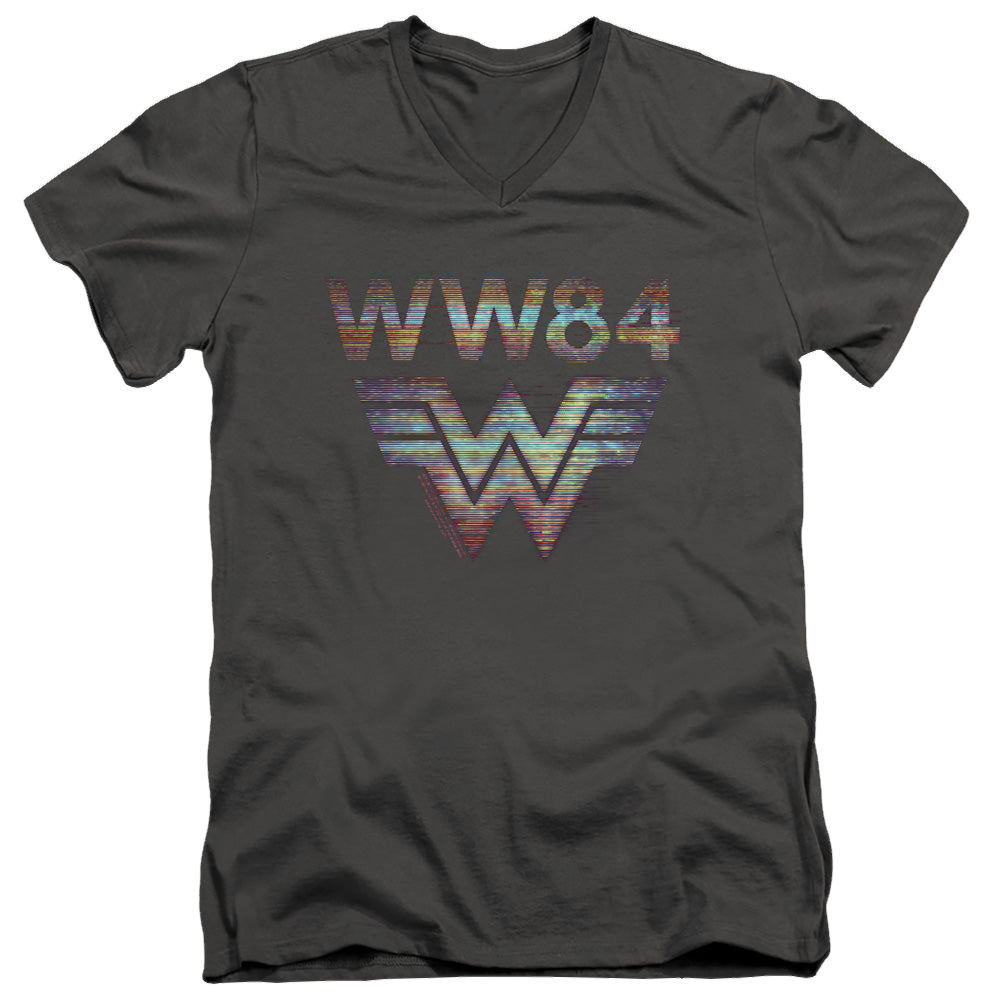 Wonder Woman 1984 Static Tv Lines - Men's V-Neck T-Shirt Men's V-Neck T-Shirt Wonder Woman   