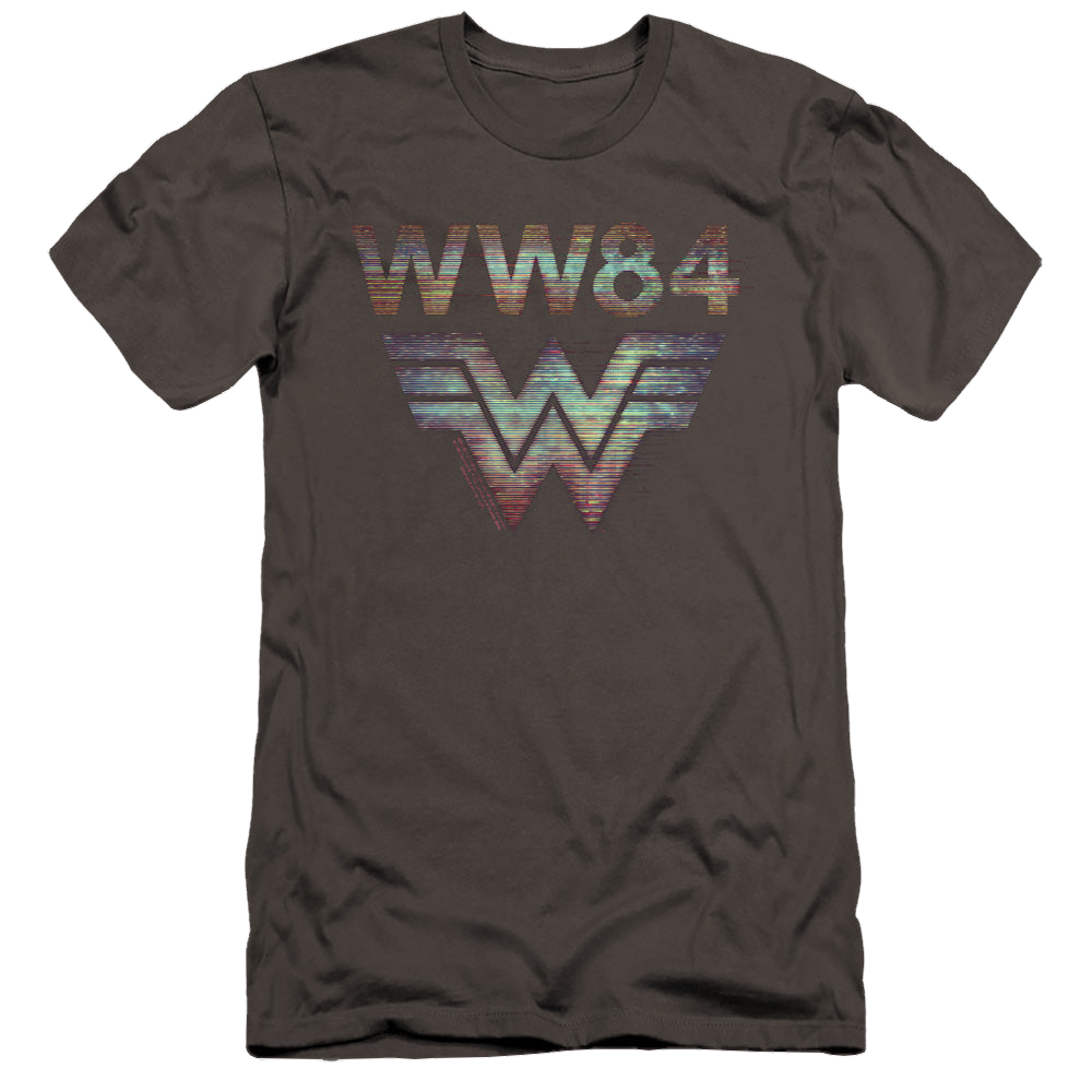 Wonder Woman 1984 Static Tv Lines - Men's Premium Slim Fit T-Shirt Men's Premium Slim Fit T-Shirt Wonder Woman   