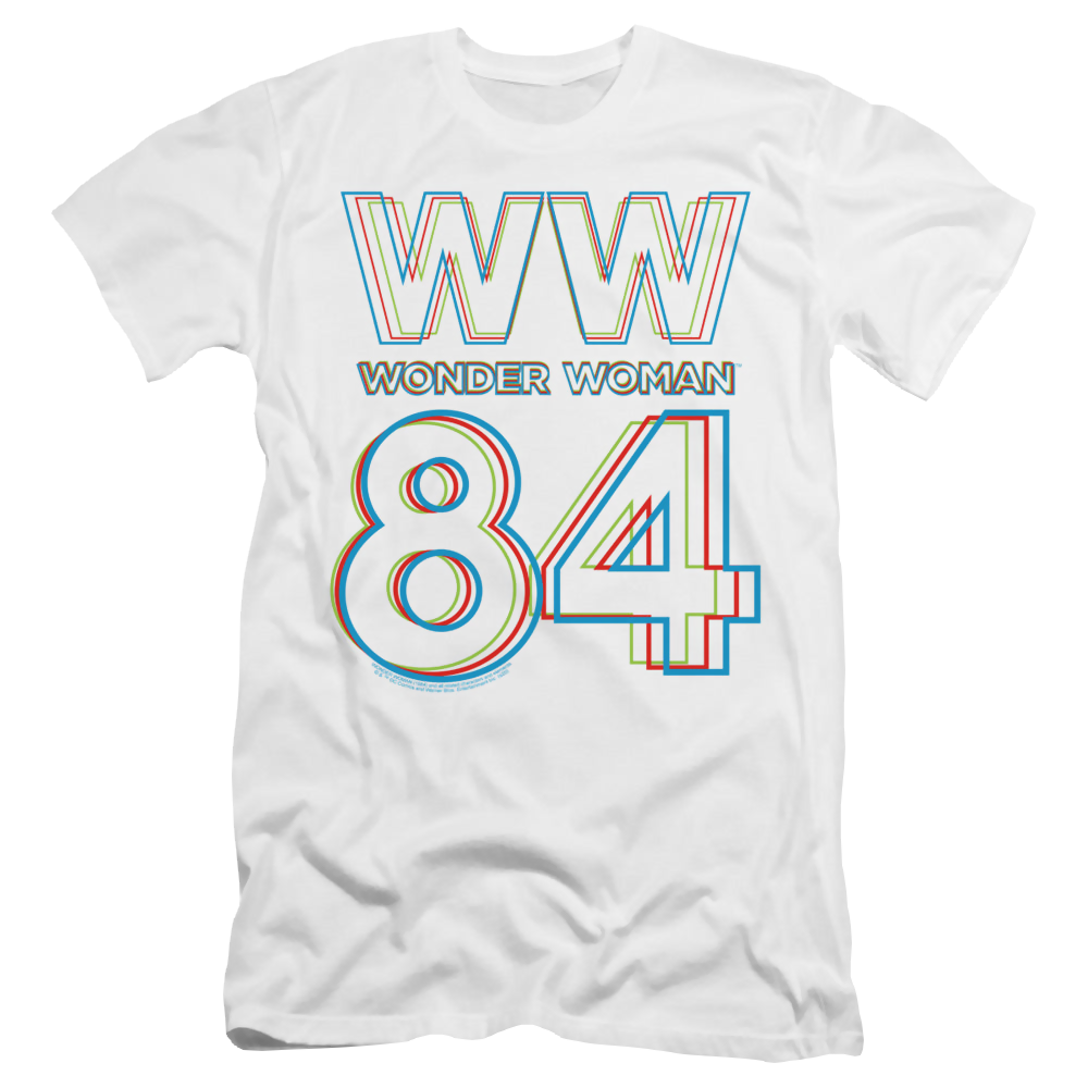 Wonder Woman 1984 3D Hype Logo - Men's Premium Slim Fit T-Shirt Men's Premium Slim Fit T-Shirt Wonder Woman   