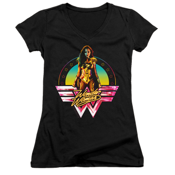 Wonder Woman 1984 Color Pop - Juniors V-Neck T-Shirt Juniors V-Neck T-Shirt Wonder Woman   