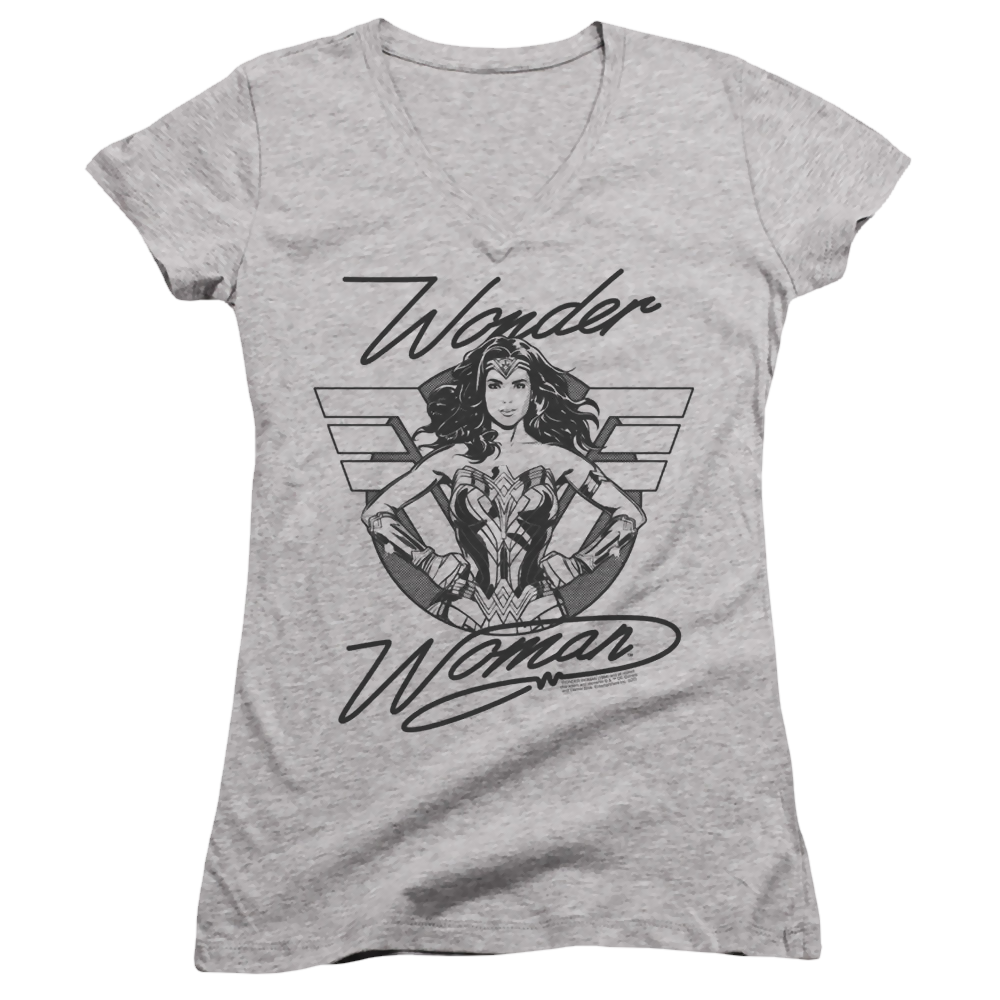 Wonder Woman 1984 Determined Wonder - Juniors V-Neck T-Shirt Juniors V-Neck T-Shirt Wonder Woman   