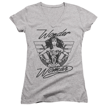 Wonder Woman 1984 Determined Wonder - Juniors V-Neck T-Shirt Juniors V-Neck T-Shirt Wonder Woman   