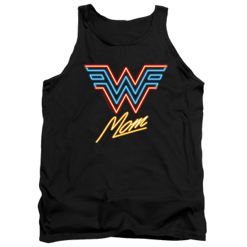 Black men's tank with Wonder Woman 1984 Wonder Mom Neon graphic