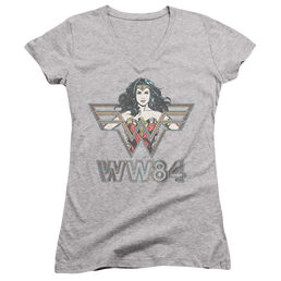 Wonder Woman 1984 In Symbol - Juniors V-Neck T-Shirt Juniors V-Neck T-Shirt Wonder Woman   