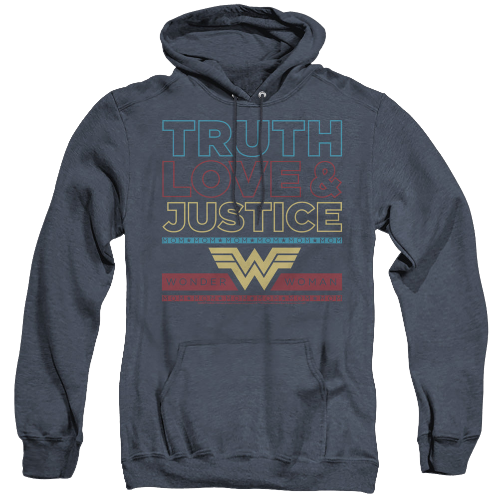 Wonder Woman 1984 Truth Love Justice - Heather Pullover Hoodie Heather Pullover Hoodie Wonder Woman   