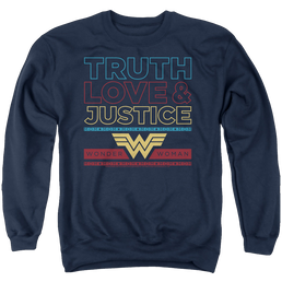Wonder Woman 1984 Truth Love Justice - Men's Crewneck Sweatshirt Men's Crewneck Sweatshirt Wonder Woman   