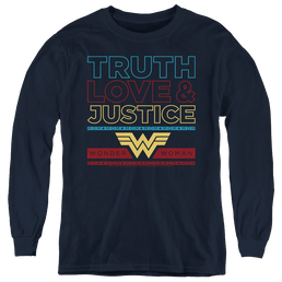 Wonder Woman 1984 Truth Love Justice - Youth Long Sleeve T-Shirt Youth Long Sleeve T-Shirt Wonder Woman   