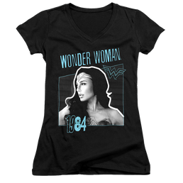 Wonder Woman 1984 Thin Line - Juniors V-Neck T-Shirt Juniors V-Neck T-Shirt Wonder Woman   