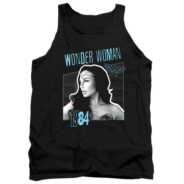 Black men's tank with Wonder Woman 1984 Thin Line graphic