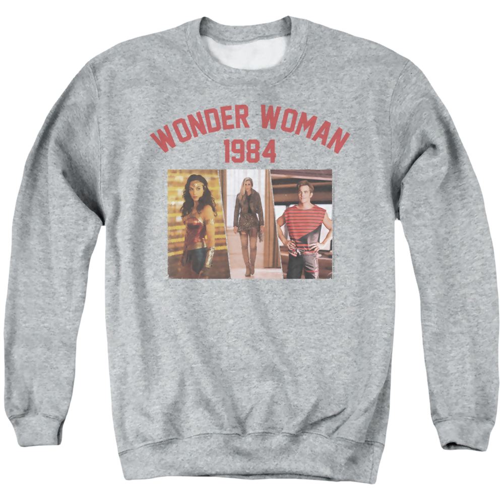 Wonder Woman 1984 Collegiate Montage - Men's Crewneck Sweatshirt Men's Crewneck Sweatshirt Wonder Woman   