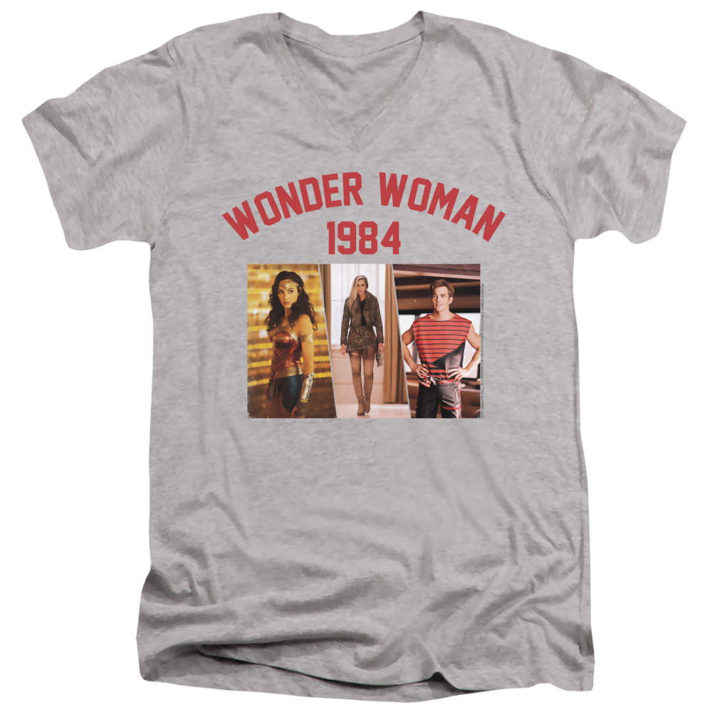 Wonder Woman 1984 Collegiate Montage - Men's V-Neck T-Shirt Men's V-Neck T-Shirt Wonder Woman   