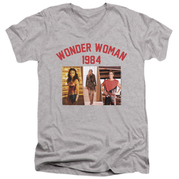 Wonder Woman 1984 Collegiate Montage - Men's V-Neck T-Shirt Men's V-Neck T-Shirt Wonder Woman   