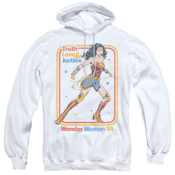 Wonder Woman 1984 Retro Justice 84 - Pullover Hoodie Pullover Hoodie Wonder Woman   