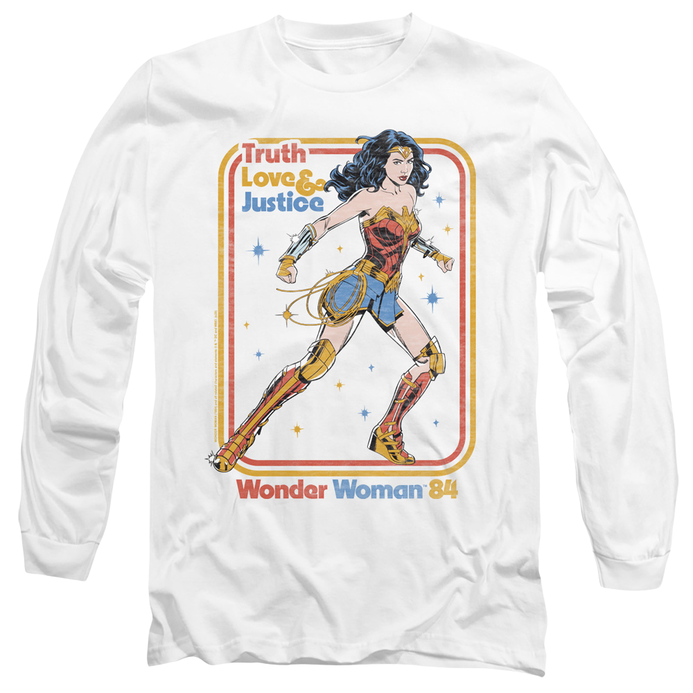 Wonder Woman 1984 Retro Justice 84 - Men's Long Sleeve T-Shirt Men's Long Sleeve T-Shirt Wonder Woman   