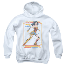 Wonder Woman 1984 Retro Justice 84 - Youth Hoodie Youth Hoodie (Ages 8-12) Wonder Woman   