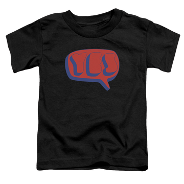 Black toddler t-shirt with Yes Word Bubble graphic