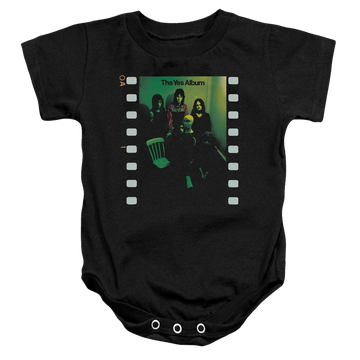 Black baby bodysuit with Yes Album graphic