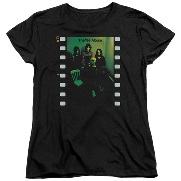 Black women's t-shirt with Yes Album graphic