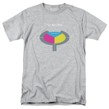 Athletic heather men's regular fit t-shirt with Yes 90125 graphic