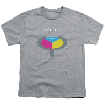Athletic heather youth t-shirt for ages 8 to 12 with Yes 90125 graphic