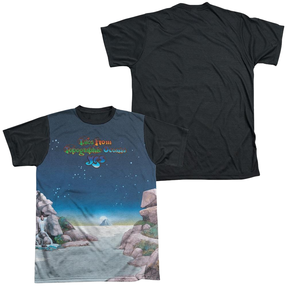 Yes Topographic Oceans Men's Black Back T-Shirt Men's Black Back T-Shirt Yes   