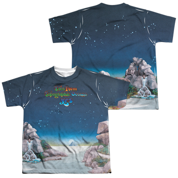Yes Topographic Oceans youth all-over print t-shirt for ages 8 to 12
