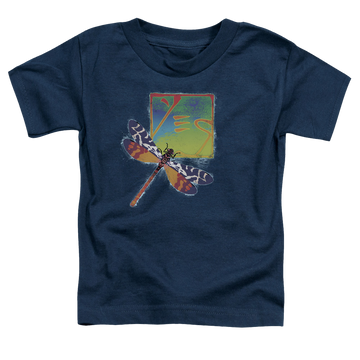 Navy toddler t-shirt with Yes Dragonfly graphic