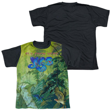 Yes Fly From Here youth black back t-shirt for ages 8 to 12